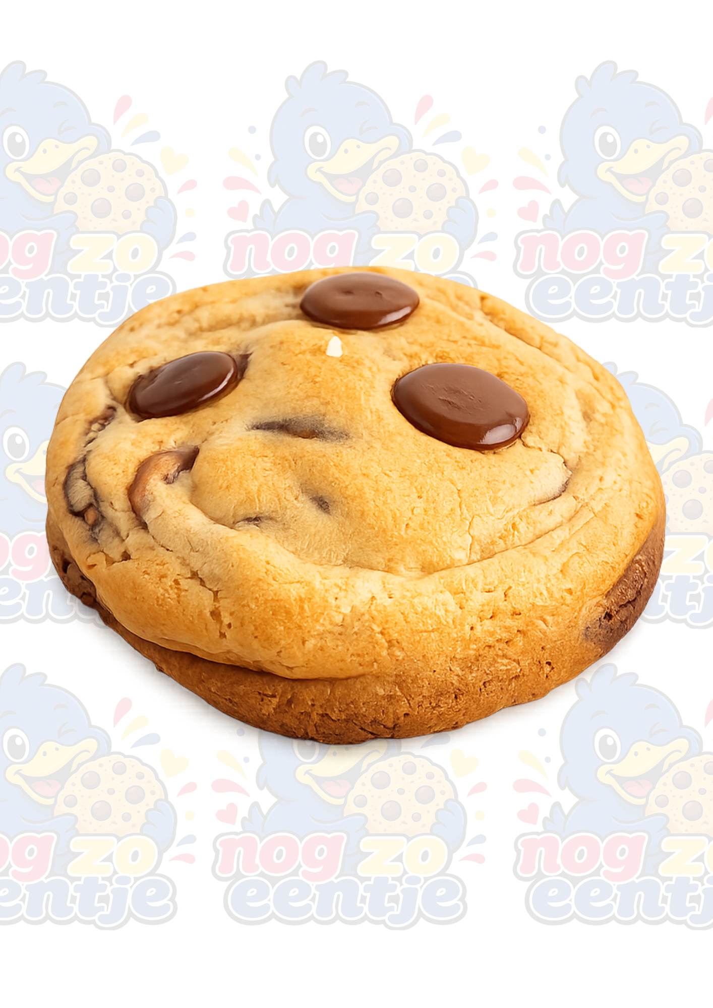 Stapel dikke chocolate chunk koekjes van Nog zo eentje
