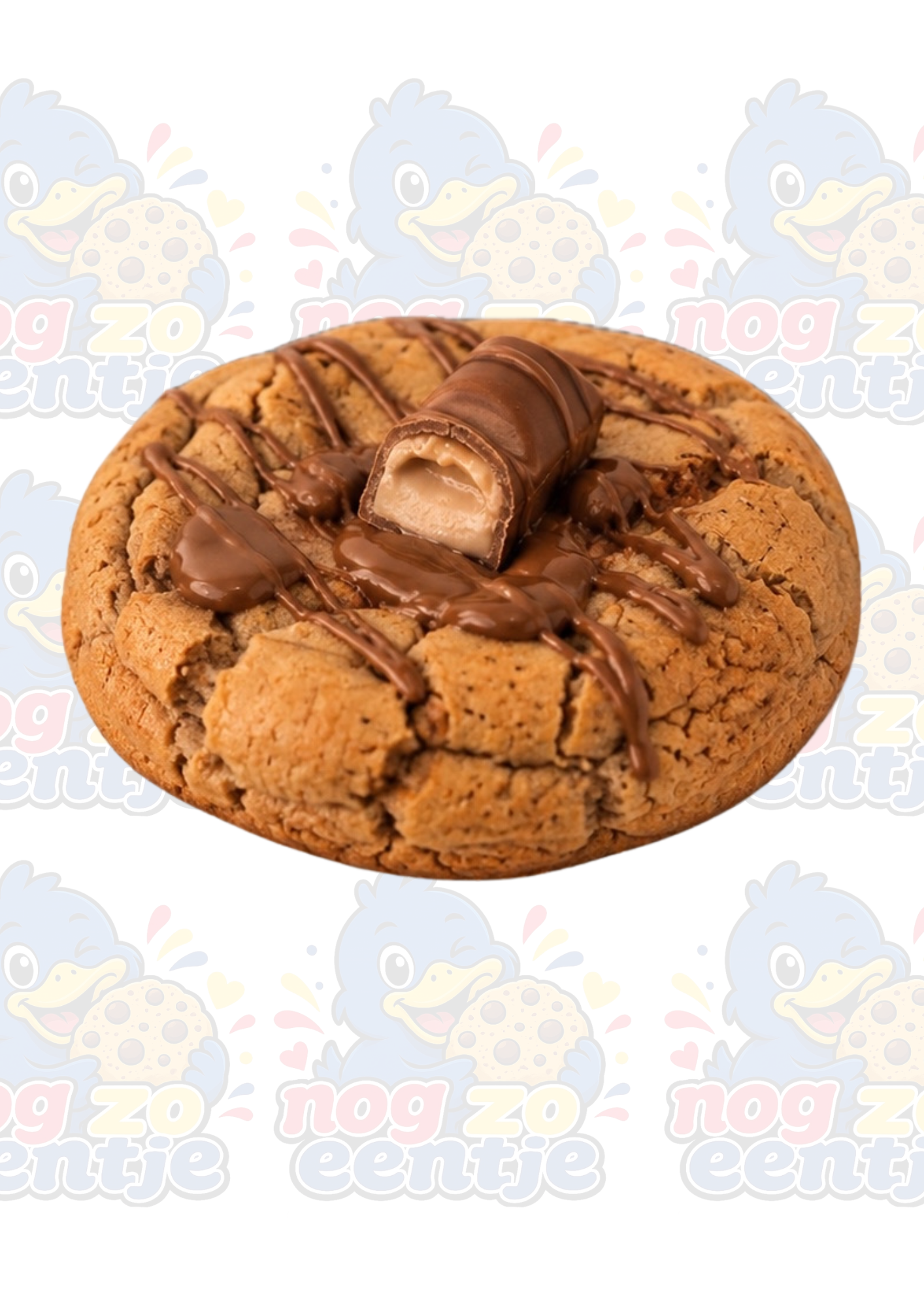 Koekjes met hazelnootcrème, witte chocolade en chocoladedrip